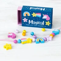 Wooden Bead Bracelet Kit - Unicorn