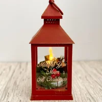 Xmas Red LED Lantern