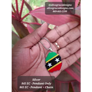 Silver Nevis Flag Pendant