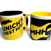 Kaffeebecher (2 Stück, schwarz und gelb)