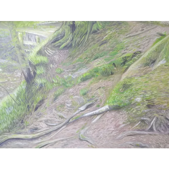Aqueduct - Original Oil Landscape Painting on Wood
