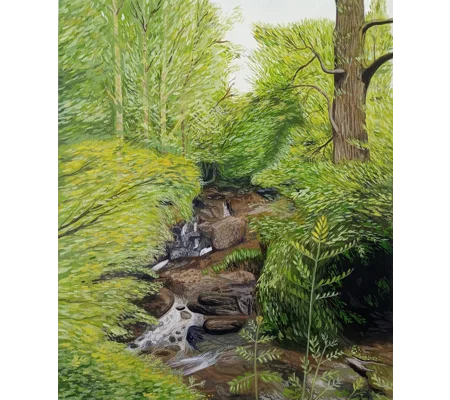 Forest Stream - Original Oil Landscape Painting on Canvas Board