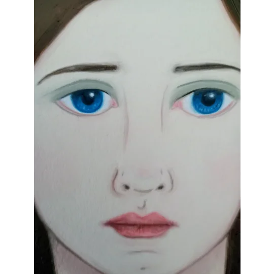 Ghost Fish - Original Oil Surreal Portrait Painting on Paper