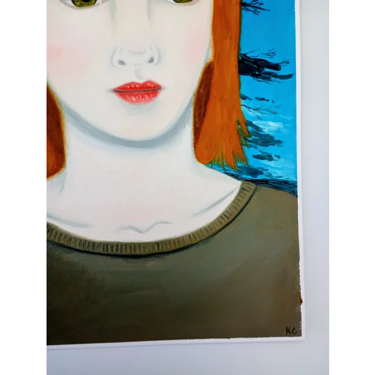 Black Trees - Original Oil Painting on Paper