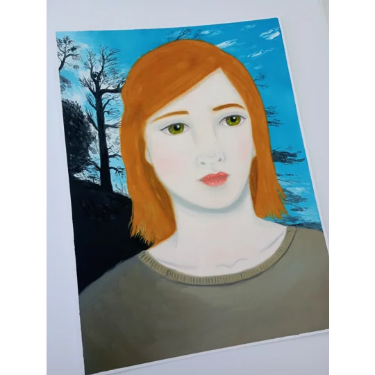 Black Trees - Original Oil Painting on Paper