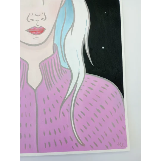 Nebula - Original Surreal Oil Portrait Painting on Paper