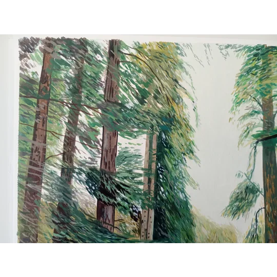New Forest Road - Original Oil Landscape Painting on Paper