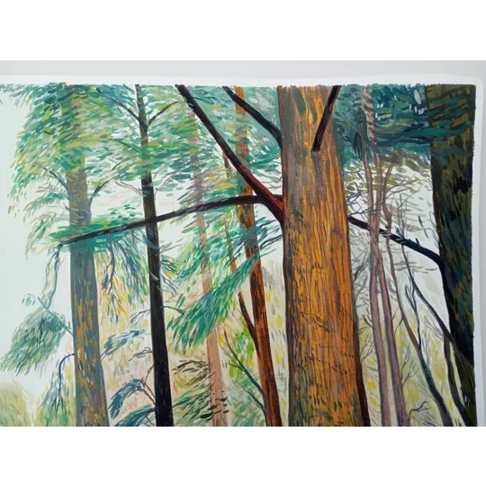 New Forest Road - Original Oil Landscape Painting on Paper