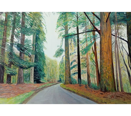 New Forest Road - Original Oil Landscape Painting on Paper