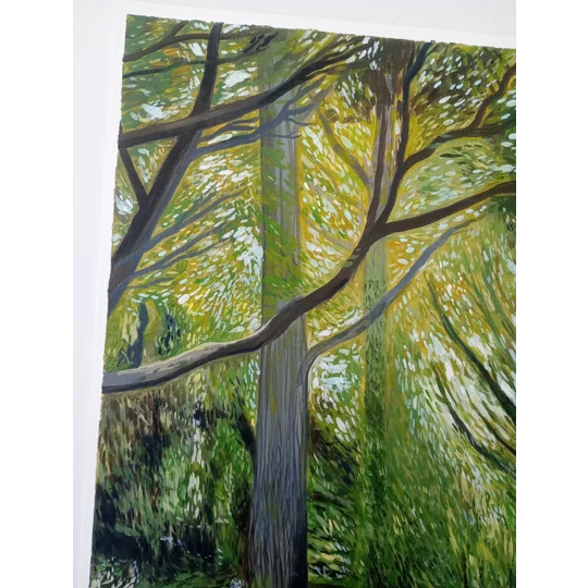 Forest #2 - Original Oil Landscape Painting on Paper
