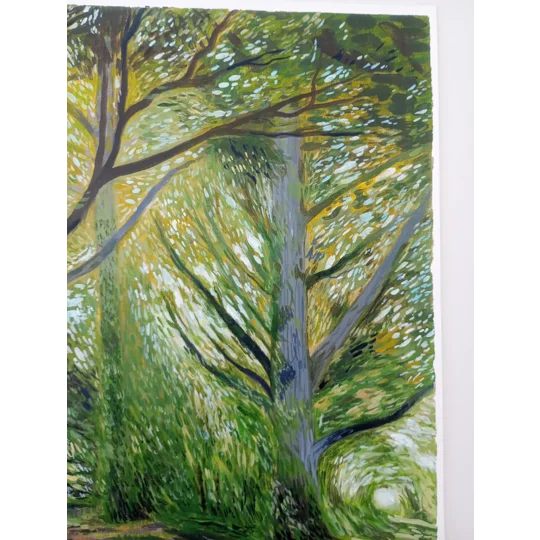 Forest #2 - Original Oil Landscape Painting on Paper