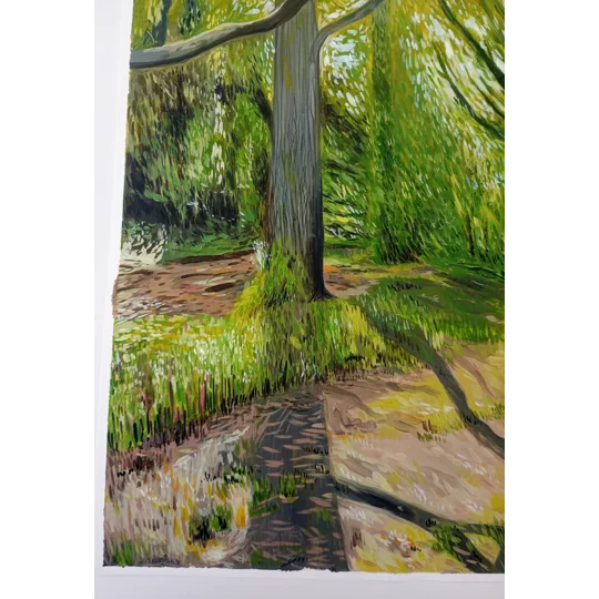 Forest #2 - Original Oil Landscape Painting on Paper