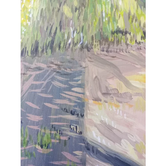 Forest #2 - Original Oil Landscape Painting on Paper