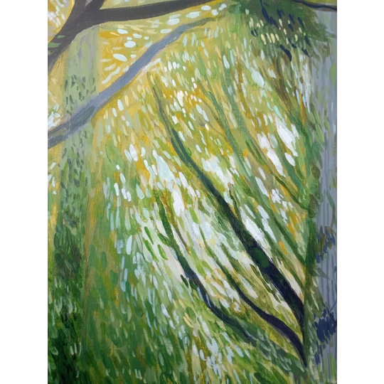 Forest #2 - Original Oil Landscape Painting on Paper
