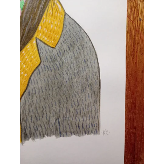 Scarf - Original Watercolour Portrait Painting on Paper