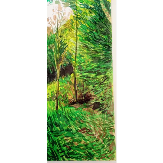 Verdant Forest - Original Watercolour Ink Landscape Painting