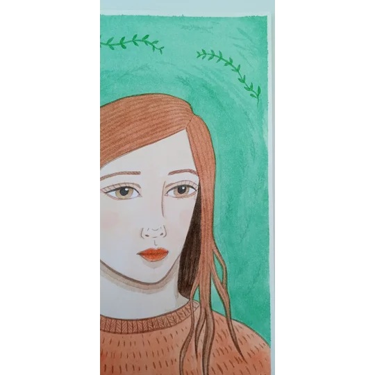 Autumn - Original Watercolour Portrait Painting on Paper