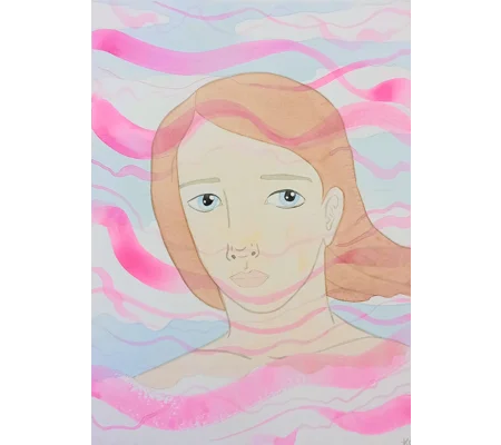 Head in the Clouds - Original Watercolour on Paper