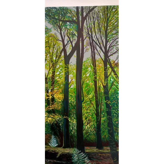 Detail of original art landscape painting