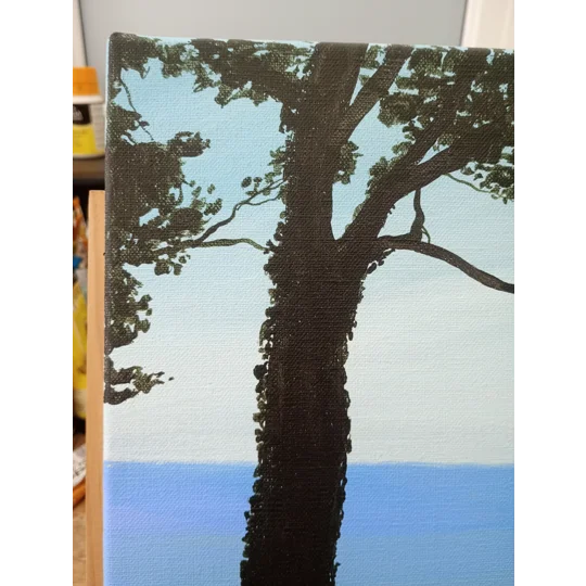 Beach Trees - Original Acrylic Landscape Painting on Canvas