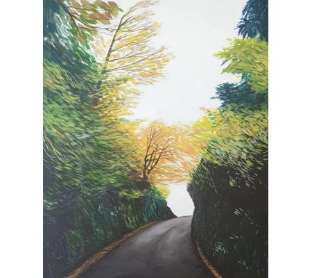 Castle Lane - Original. Acrylic Painting on Wood