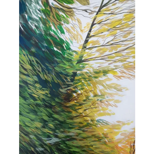 Castle Lane - Original. Acrylic Painting on Wood