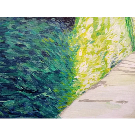 Bright Lane #2 - Original Acrylic Painting on Canvas Board