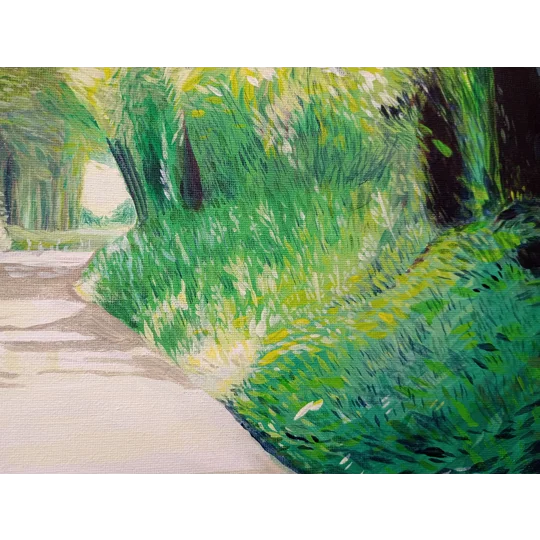 Bright Lane #2 - Original Acrylic Painting on Canvas Board