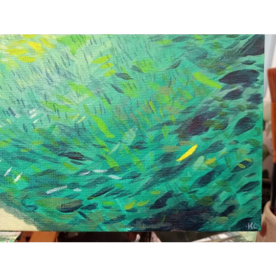 Bright Lane #2 - Original Acrylic Painting on Canvas Board