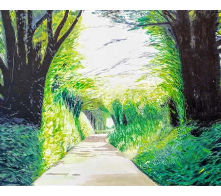 Bright Lane #2 - Original Acrylic Painting on Canvas Board