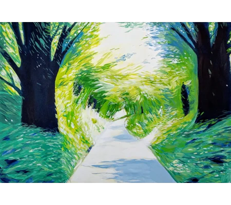 Bright Lane - Original Acrylic Painting on Paper