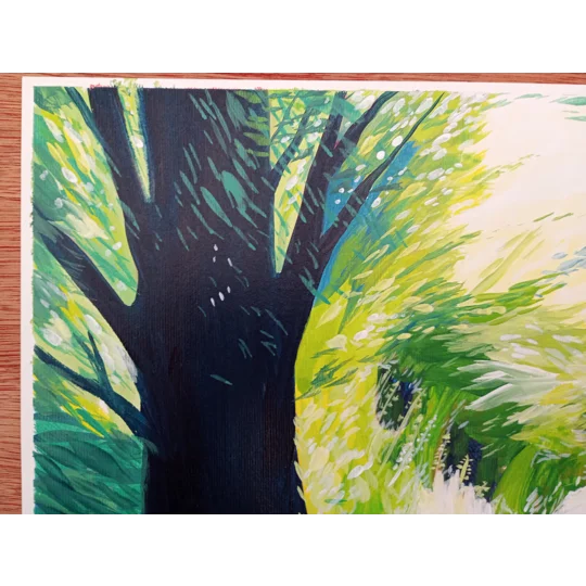 Bright Lane - Original Acrylic Painting on Paper