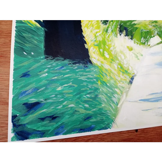 Bright Lane - Original Acrylic Painting on Paper