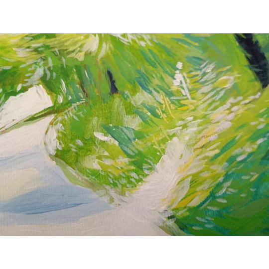 Bright Lane - Original Acrylic Painting on Paper