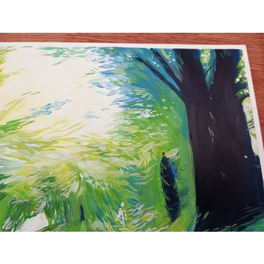 Bright Lane - Original Acrylic Painting on Paper