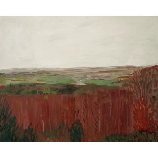 Original landscape painting in acrylic on canvas, inspired by autumn in the New Forest, England.
