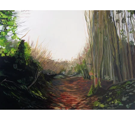 Autumn Trees - Original Acrylic Landscape Painting on Board