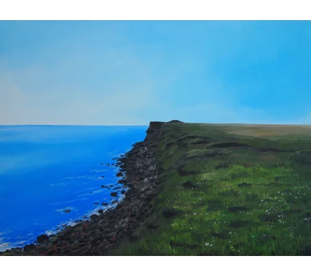 Coastline - Original Oil Landscape Painting on Canvas Board