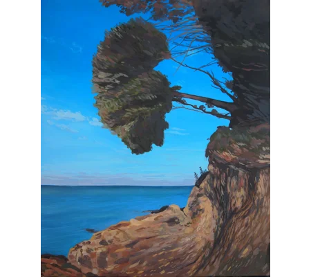 Coast Tree - Original Acrylic Landscape Painting on Canvas