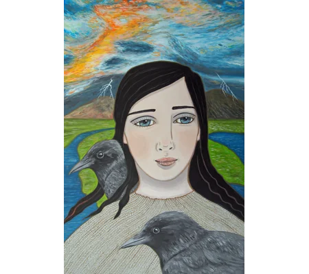 For Odin - Original Oil Painting on Paper