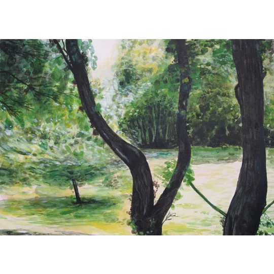 Garden #2 - Original Watercolour Landscape Painting on Paper