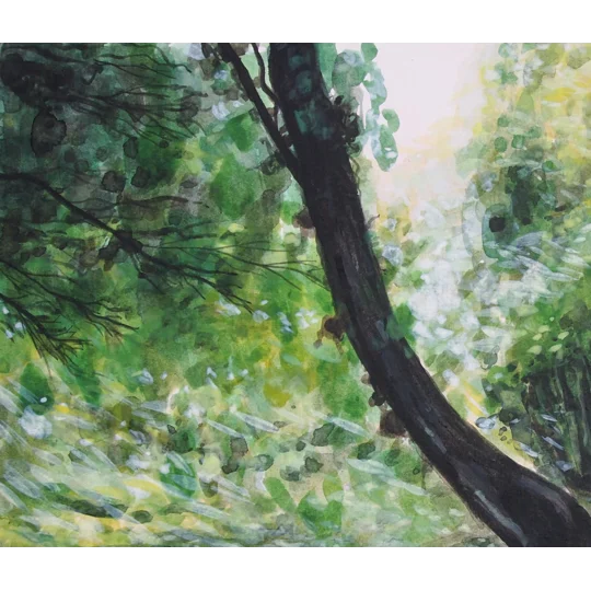 Garden #2 - Original Watercolour Landscape Painting on Paper