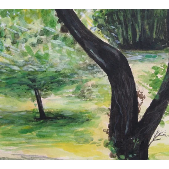 Garden #2 - Original Watercolour Landscape Painting on Paper