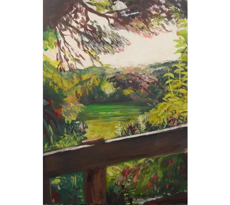 Garden #4 - Original Acrylic Landscape Painting on Board