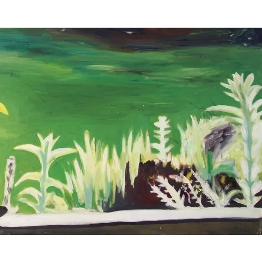 Luminous Garden - Original Oil Landscape Painting on Board