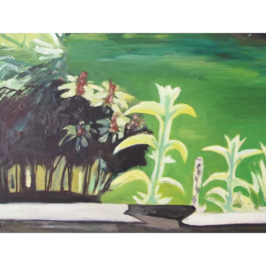 Luminous Garden - Original Oil Landscape Painting on Board