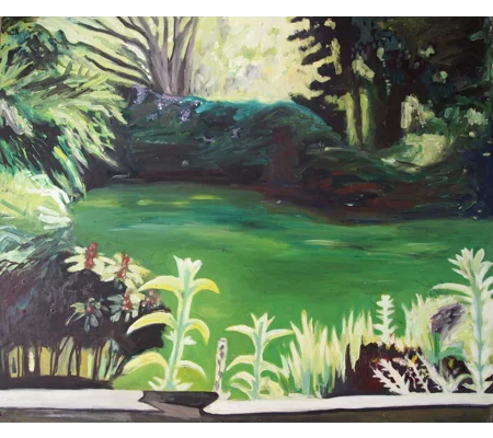Luminous Garden - Original Oil Landscape Painting on Board