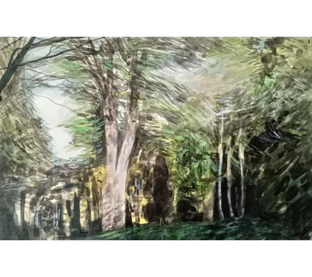 Light Through Trees - Original Watercolour Landscape Painting on Paper
