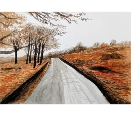 New Forest Road - Original Watercolour Landscape Painting on Paper