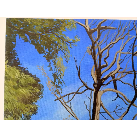 Tree Study #5 - Original Acrylic Landscape Painting on Canvas Board